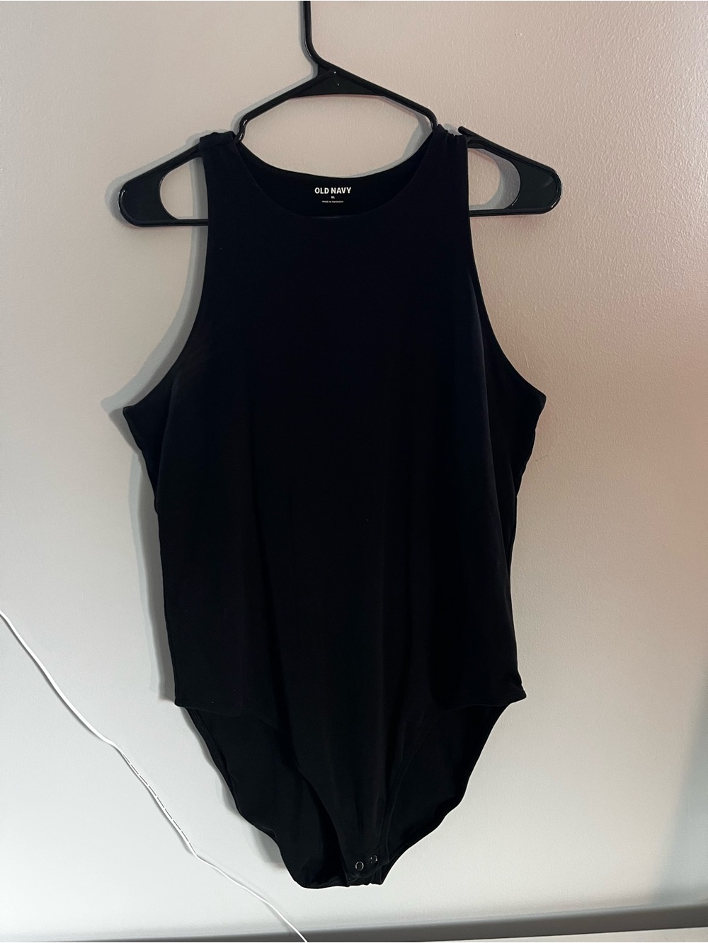 Old Navy Black Sleeveless High-Neck Bodysuit